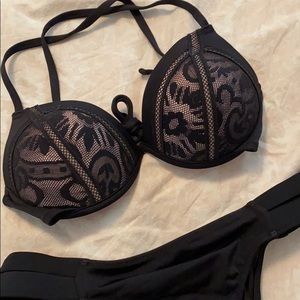 Target Shade Shore 34C Small Black Bikini Set